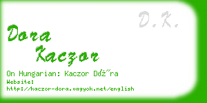 dora kaczor business card